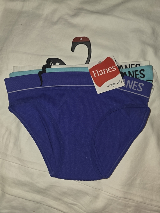 Hanes Other - Hanes Womens'' 3-Pack Cotton Blend Briefs - Blue, Teal, White